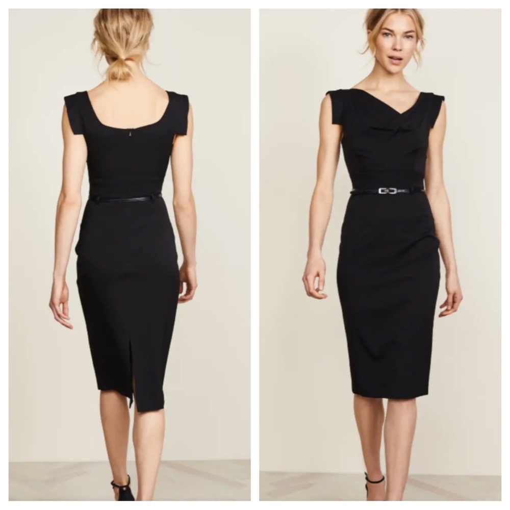 Black Halo Black Midi Dress